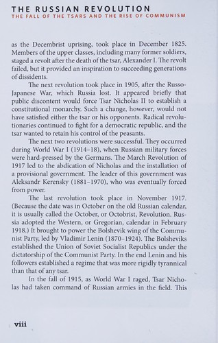 The Russian Revolution : The Fall of the Tsars and the Rise of Communism