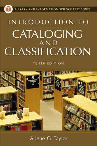Introduction to cataloging and classification